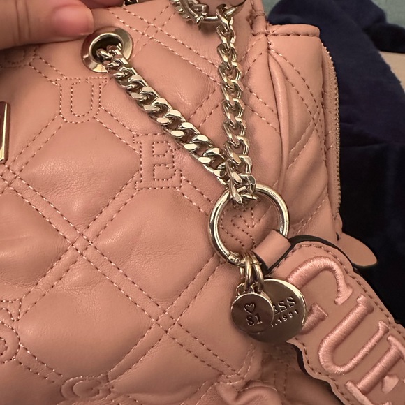 Pink Quilted Guess Bag - Picture 3 of 7